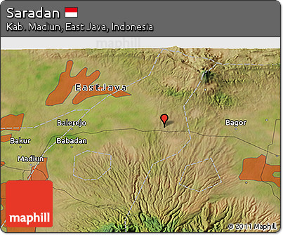 Satellite 3D Map of Saradan