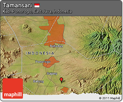 Satellite 3D Map of Tamansari