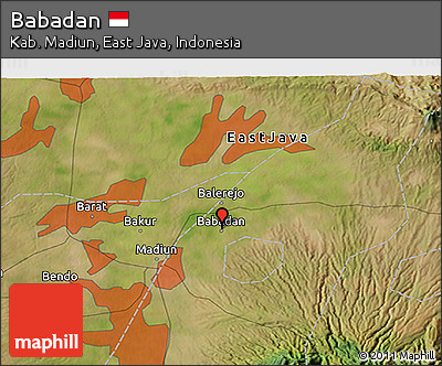 Satellite 3D Map of Babadan