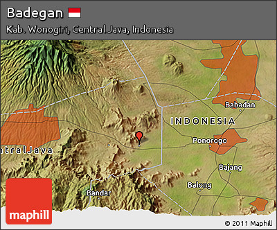 Satellite 3D Map of Badegan