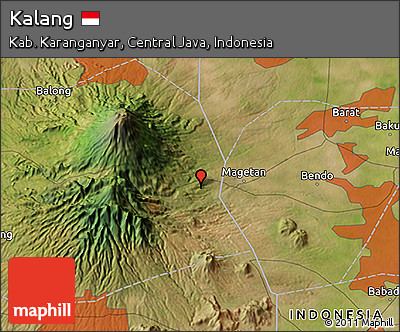 Satellite 3D Map of Kalang