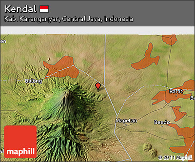 Satellite 3D Map of Kendal