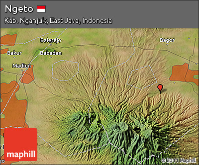 Satellite 3D Map of Ngeto