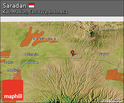 Satellite 3D Map of Saradan
