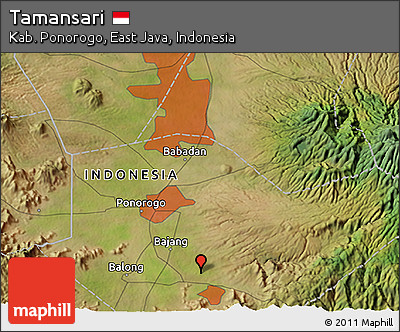 Satellite 3D Map of Tamansari