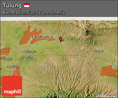 Satellite 3D Map of Tulung