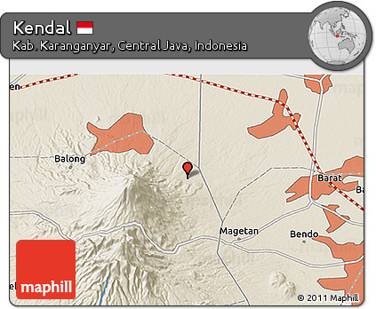 Shaded Relief 3D Map of Kendal