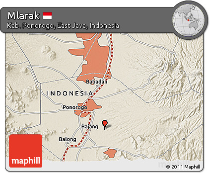 Shaded Relief 3D Map of Mlarak