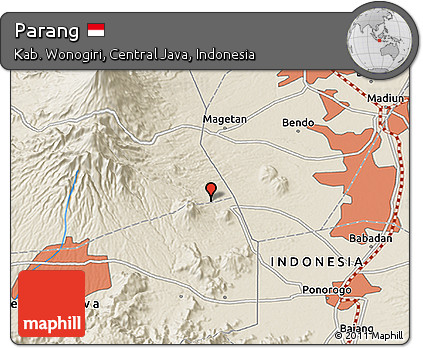 Shaded Relief 3D Map of Parang