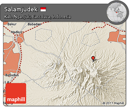 Shaded Relief 3D Map of Salamjudek