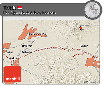 Shaded Relief 3D Map of Tritik