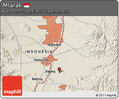Shaded Relief 3D Map of Mlarak
