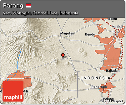 Shaded Relief 3D Map of Parang