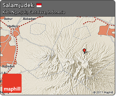 Shaded Relief 3D Map of Salamjudek