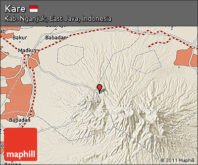 Shaded Relief 3D Map of Kare