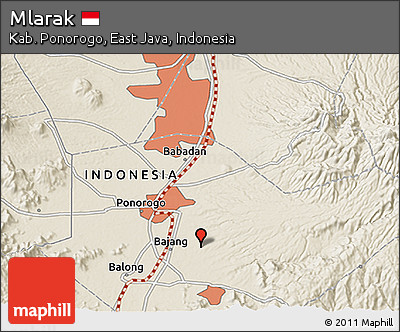 Shaded Relief 3D Map of Mlarak