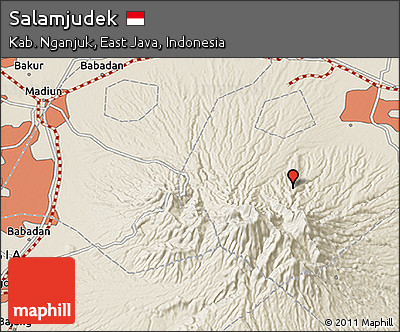Shaded Relief 3D Map of Salamjudek