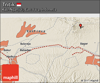 Shaded Relief 3D Map of Tritik