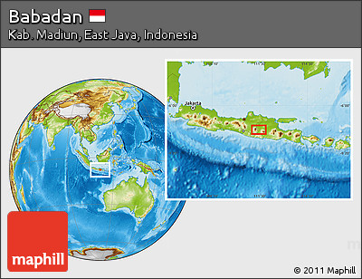 Physical Location Map of Babadan
