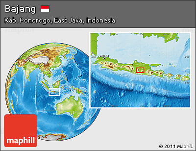 Physical Location Map of Bajang