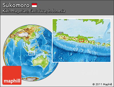 Physical Location Map of Sukomoro