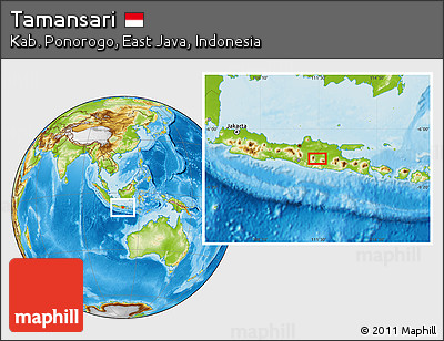 Physical Location Map of Tamansari