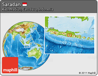 Physical Location Map of Saradan