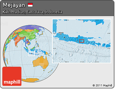 Political Location Map of Mejayan