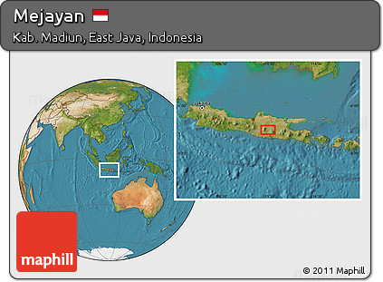 Satellite Location Map of Mejayan