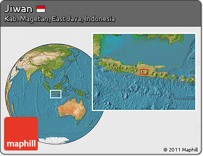 Satellite Location Map of Jiwan