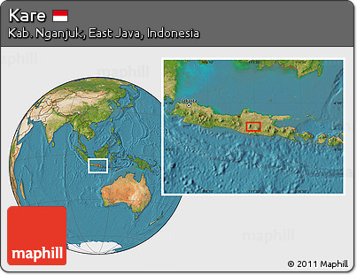 Satellite Location Map of Kare
