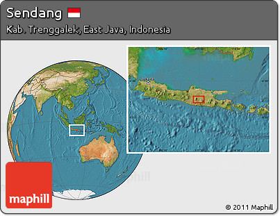 Satellite Location Map of Sendang