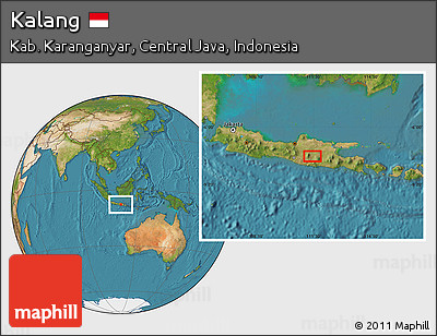 Satellite Location Map of Kalang