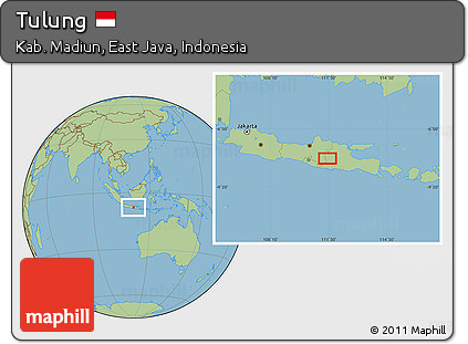 Savanna Style Location Map of Tulung