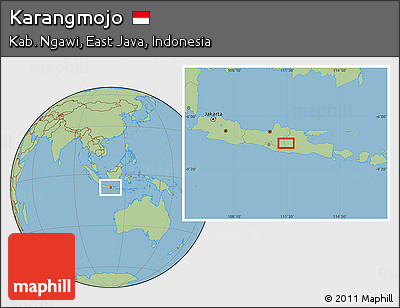 Savanna Style Location Map of Karangmojo