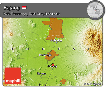 Physical Map of Bajang