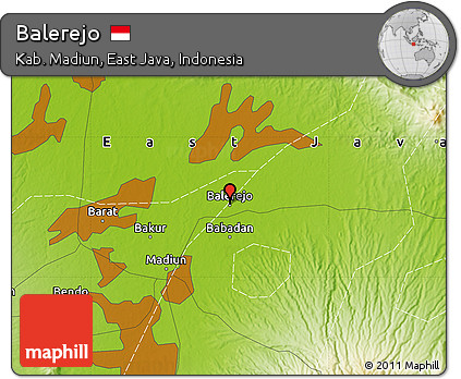 Physical Map of Balerejo