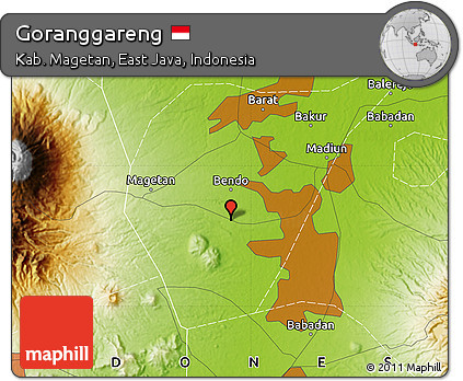Physical Map of Goranggareng
