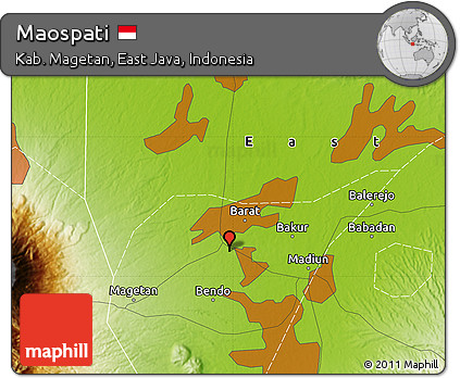 Physical Map of Maospati