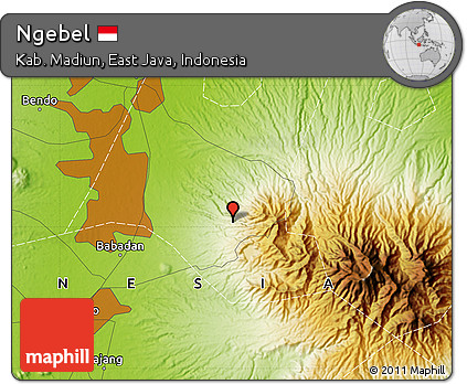 Physical Map of Ngebel