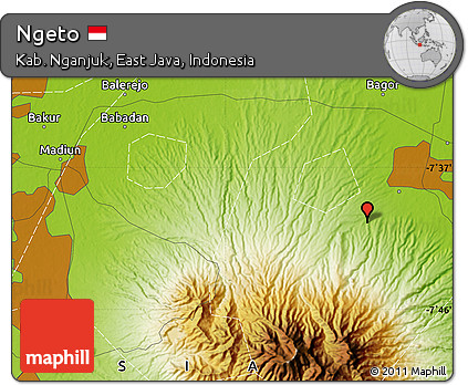 Physical Map of Ngeto