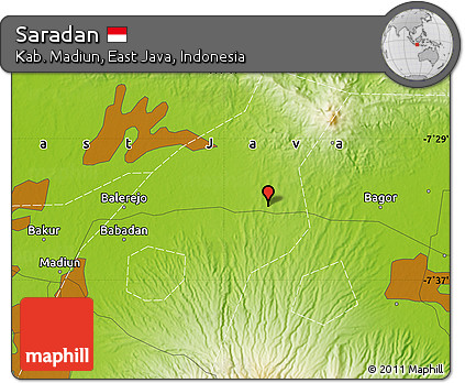 Physical Map of Saradan