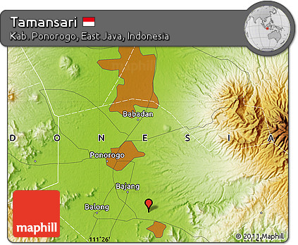 Physical Map of Tamansari