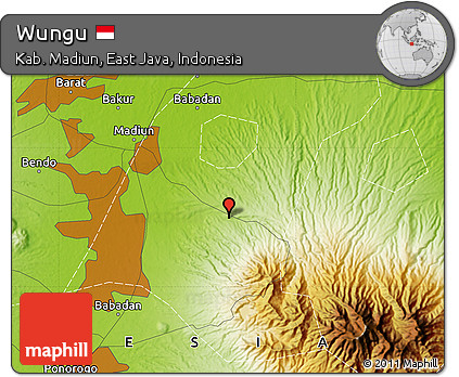 Physical Map of Wungu