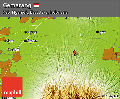 Physical Map of Gemarang