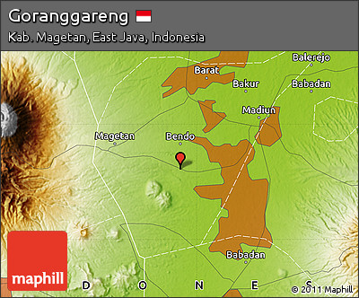 Physical Map of Goranggareng