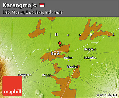 Physical Map of Karangmojo