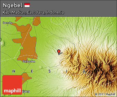 Physical Map of Ngebel