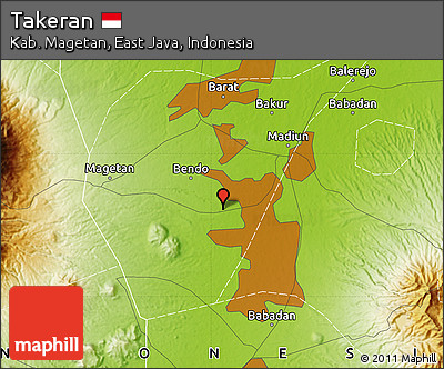 Physical Map of Takeran