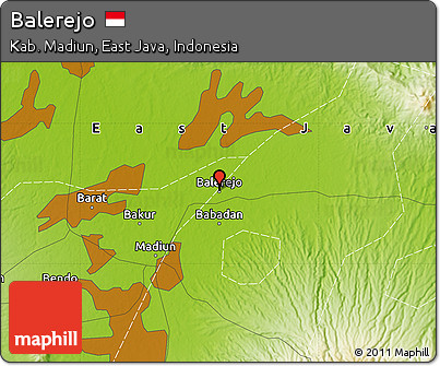 Physical Map of Balerejo